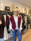 Cora Mohair Waistcoat-Berry