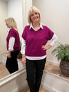 Belinda V-Neck Slipover-Stone