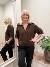 Jona V-Neck Sweater Cocoa