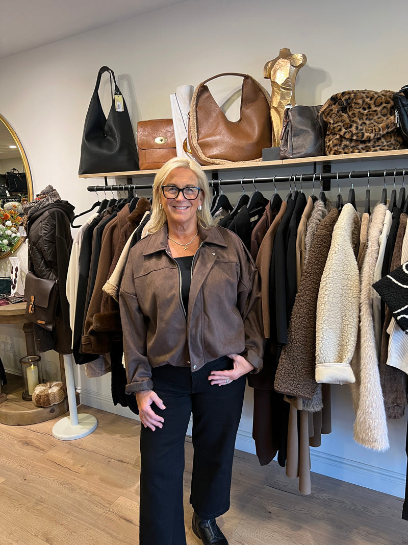 Heidi Soft Suede Effect Jacket Black