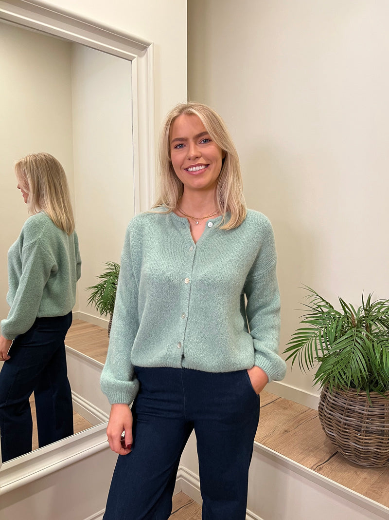 Andi Alpaca Cardigan Peppermint Tea