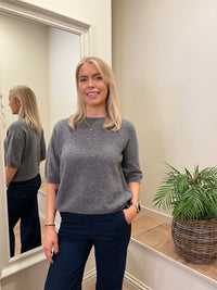 Alpaca Crop Sweater Grey