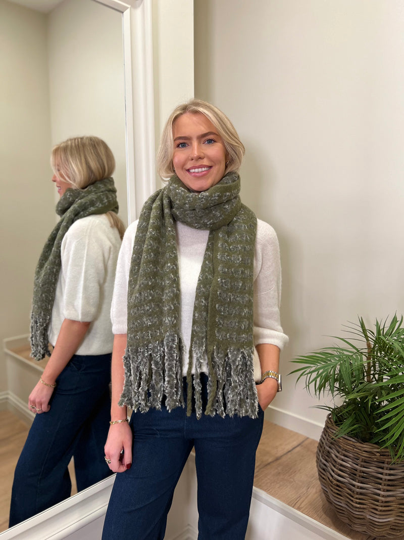 So Softly Scarf Olive Green