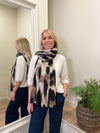 Smudge Animal Print Scarf Black/Taupe