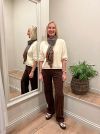 Frankie Wide Leg Jeans Chocolate