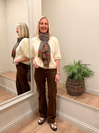 Foley Wide Leg Jeans Chocolate