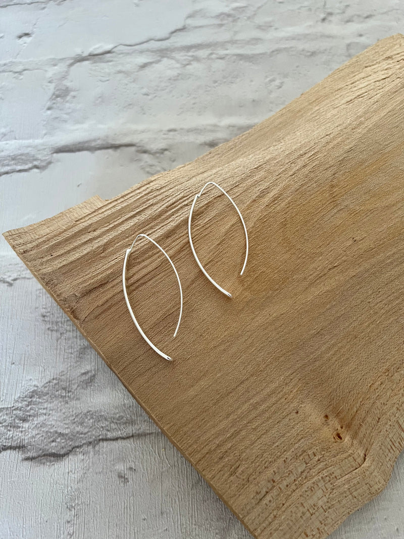 Luna Loop Earrings Silver