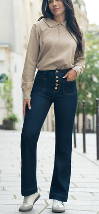 Connie Wide Leg Jeans Dark Denim