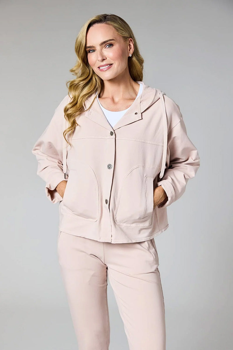 DECK Jersey Drawstring Jacket Chocolate