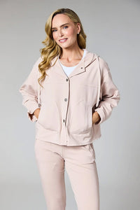 DECK Hooded Jersey Jacket Blush