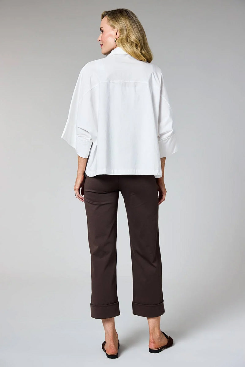 DECK Wide Leg Trousers Chocolate Size 10