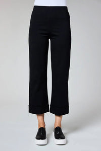 DECK Wide Leg Trousers Black Size 16