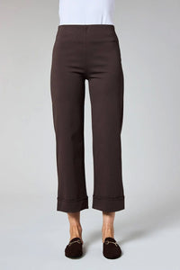 DECK Wide Leg Trousers Chocolate Size 10
