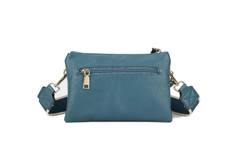 Lacey Crossbody Clutch Handbag With Strap Tan