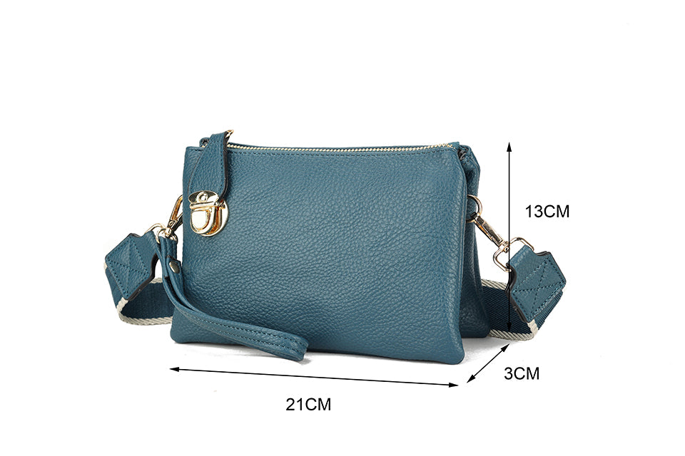 Lacey Crossbody Clutch Handbag With Strap Black