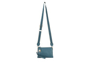 Lacey Crossbody Clutch Handbag With Strap Black