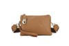 Lacey Crossbody Clutch Handbag With Strap Tan