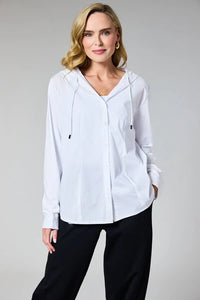 DECK Hooded Layering Shirt White