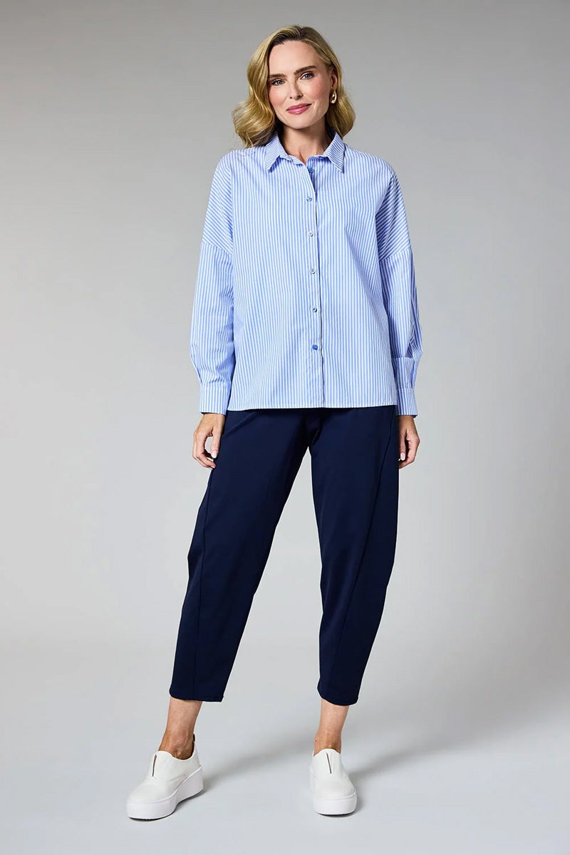 DECK Barrel Trousers Navy Size 14/16