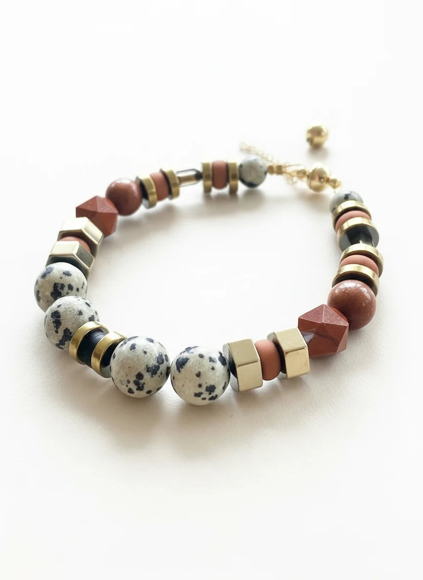 GIST Dalmatian/Jasper/Sandstone Bracelet