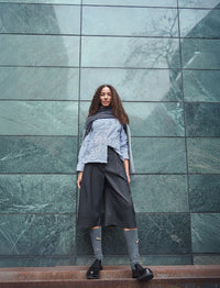 NOEN Pinstriped Culottes Grey