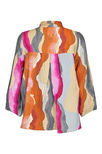 NOEN Crinkle Floaty Shirt Pink/Grey