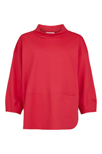 NOEN Cowl Neck Top Red