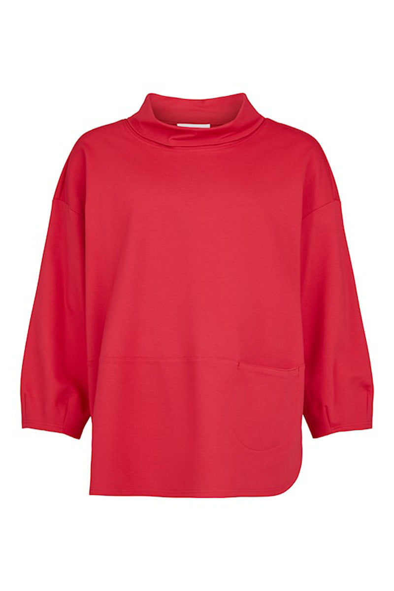 NOEN Cowl Neck Top Red