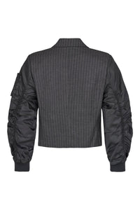 NOEN Pinstriped Blazer/Utility Jacket Grey