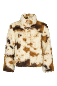 NOEN Fluffy Jacket Butter/Chocolate/Camel