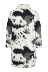 NOEN Fluffy Coat Black/White/Grey