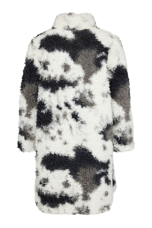 NOEN Fluffy Coat Black/White/Grey