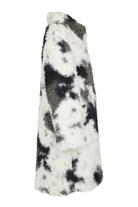 NOEN Fluffy Coat Black/White/Grey