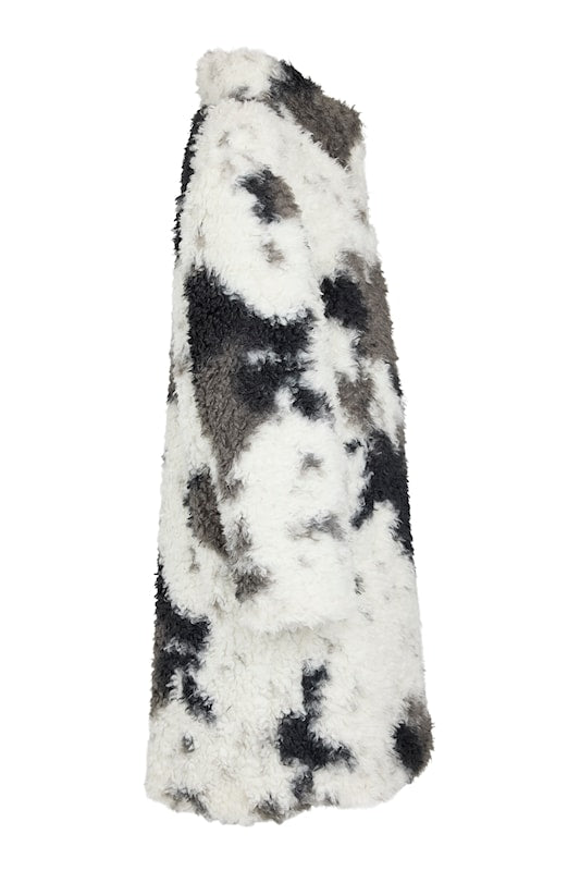 NOEN Fluffy Coat Black/White/Grey