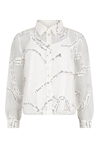 NOEN Sheer Floaty Blouse Cream