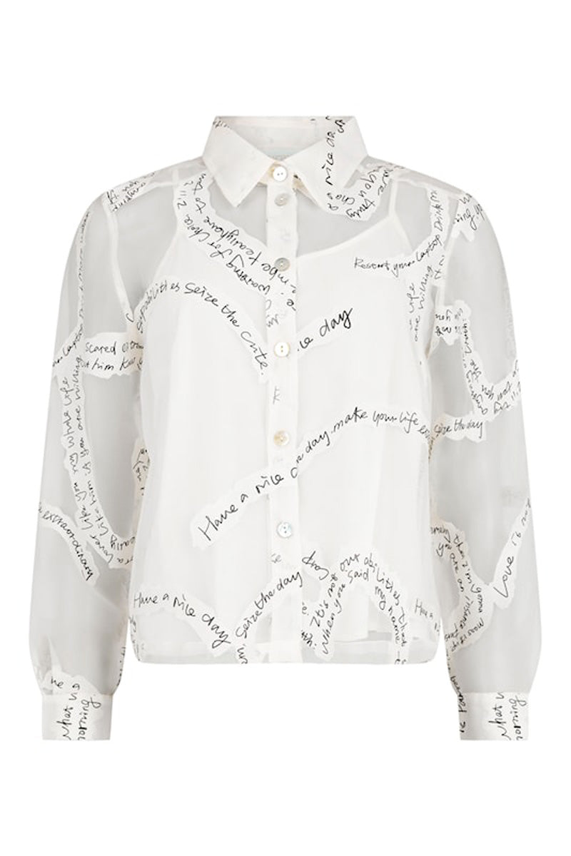 NOEN Sheer Floaty Blouse Cream