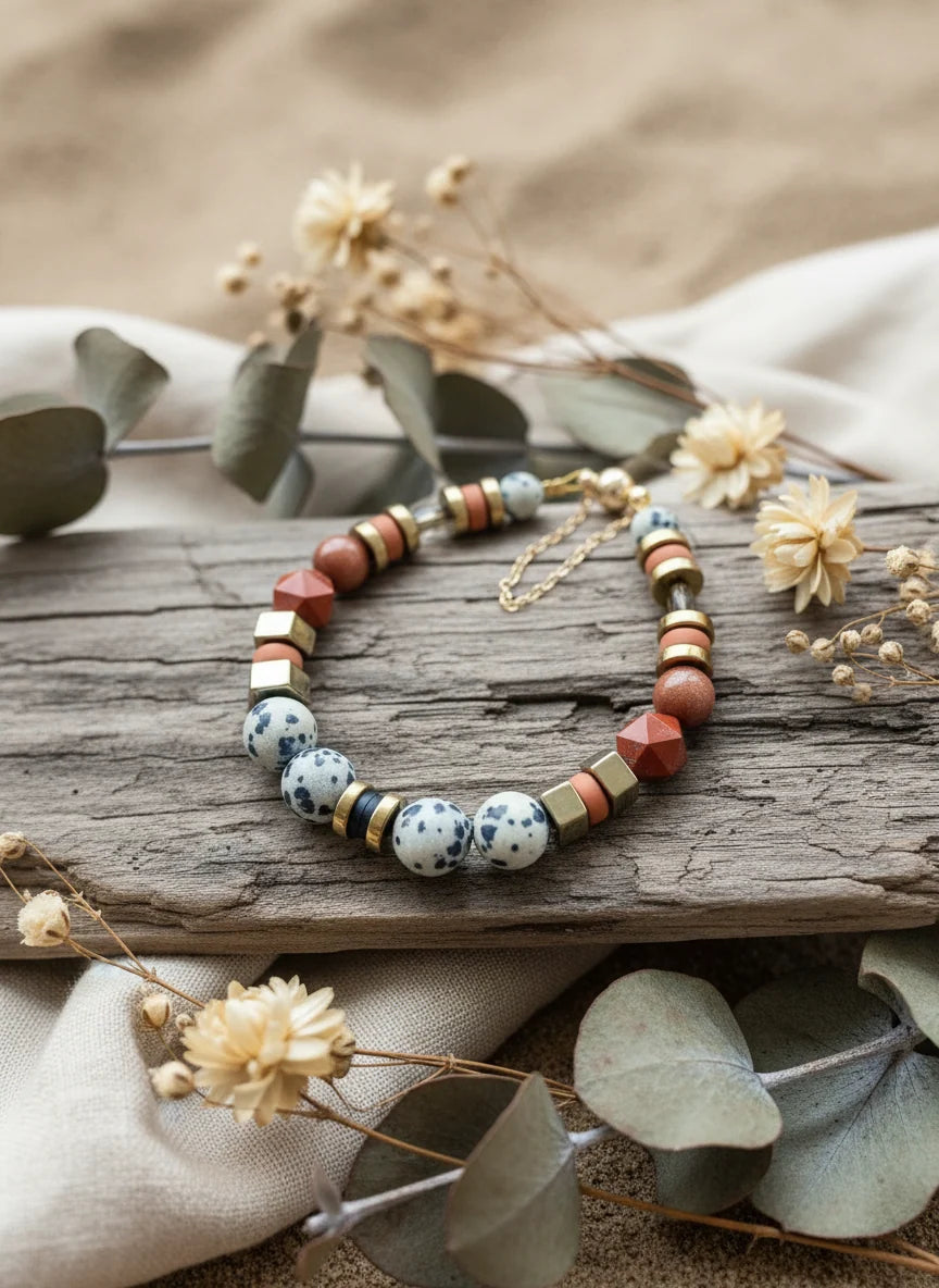 GIST Dalmatian/Jasper/Sandstone Bracelet