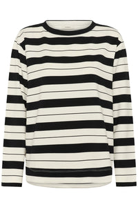 InWear GINCENT Crewneck Sweatshirt Whisper White/Black Stripe