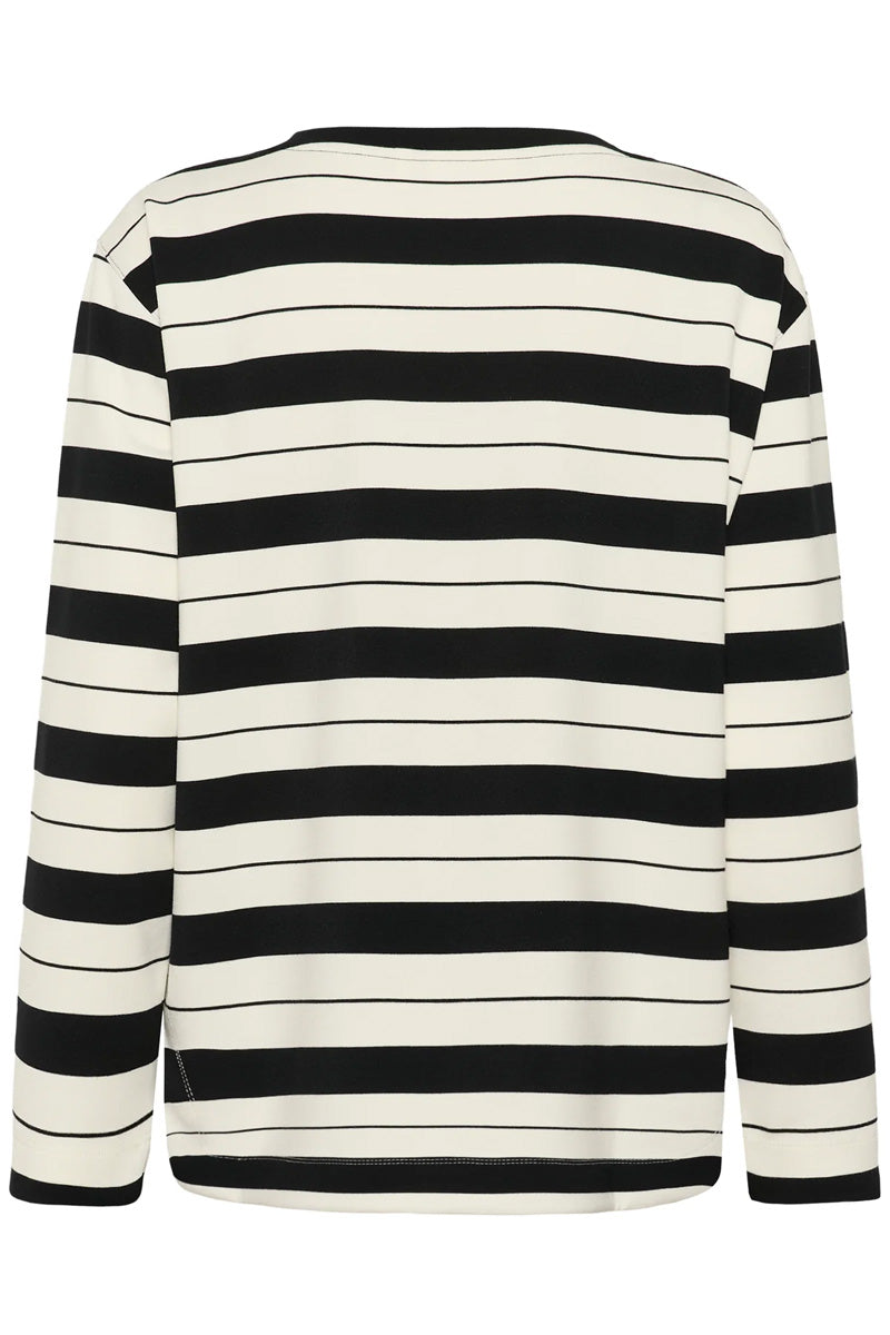 InWear GINCENT Crewneck Sweatshirt Whisper White/Black Stripe