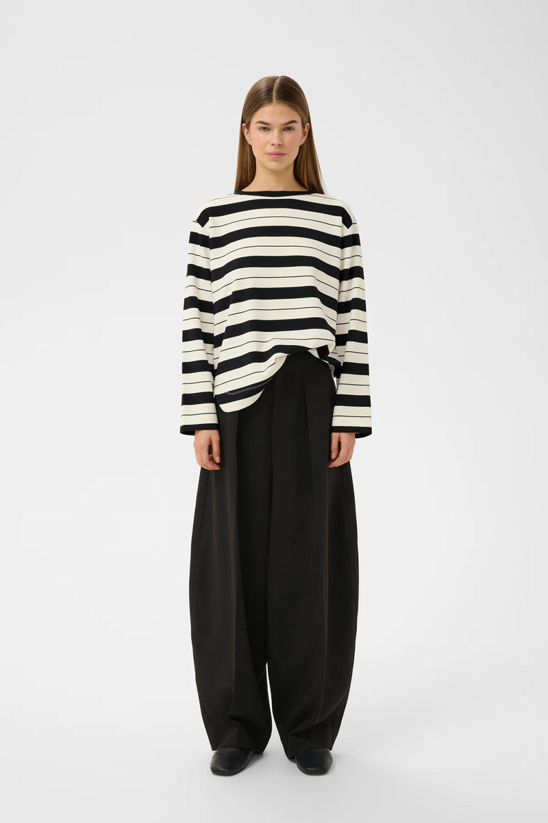 InWear GINCENT Crewneck Sweatshirt Whisper White/Black Stripe