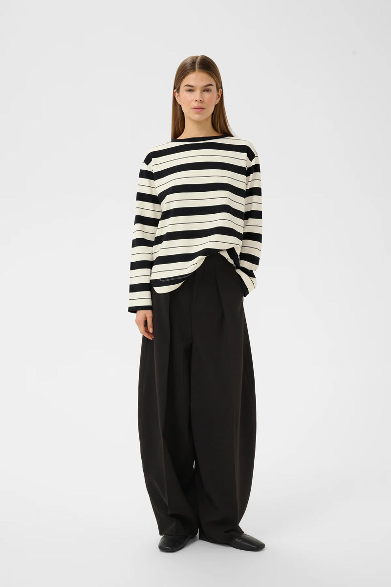 InWear GINCENT Crewneck Sweatshirt Whisper White/Black Stripe