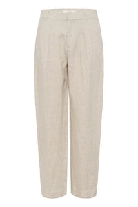 InWear DILANA IW SINIKKA Trousers Ecru Melange/White