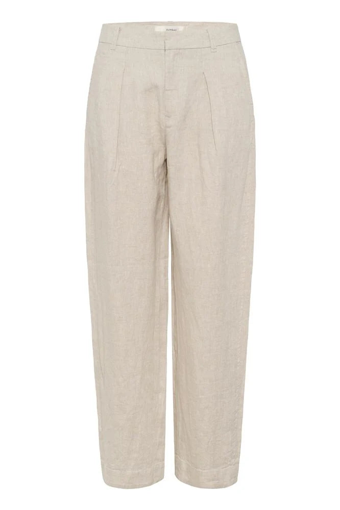 InWear DILANA IW SINIKKA Trousers Ecru Melange/White