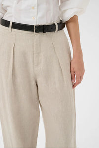 InWear DILANA IW SINIKKA Trousers Ecru Melange/White