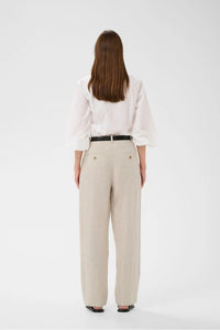 InWear DILANA IW SINIKKA Trousers Ecru Melange/White