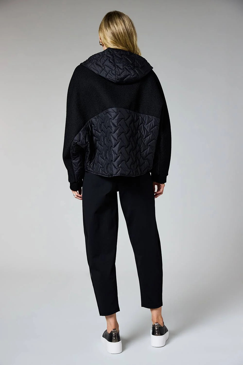 DECK Quilted Hooded Jacket Navy
