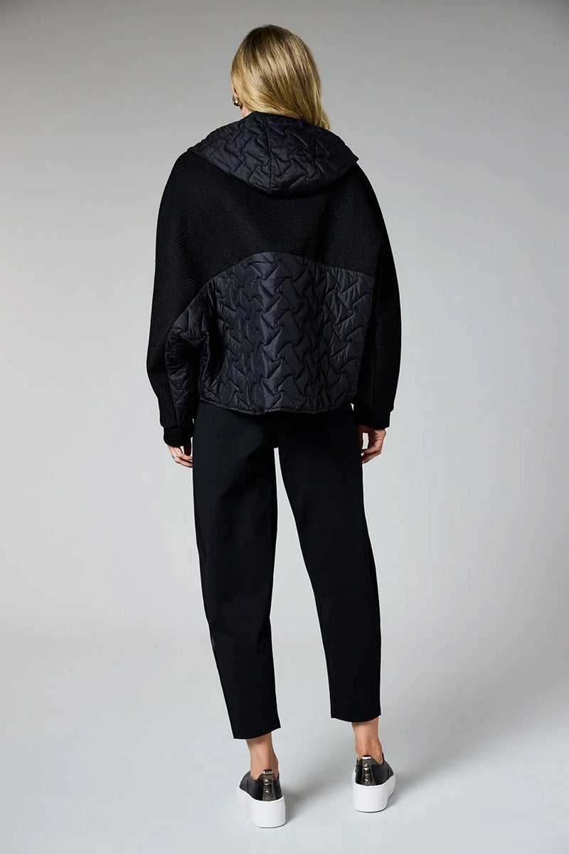 DECK Quilted Hooded Jacket Black