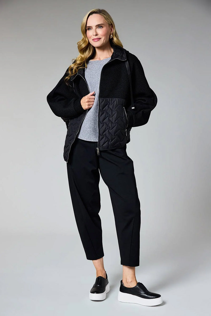 DECK Quilted Hooded Jacket Black