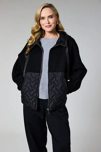 DECK Quilted Hooded Jacket Black
