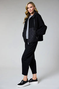 DECK Quilted Hooded Jacket Black